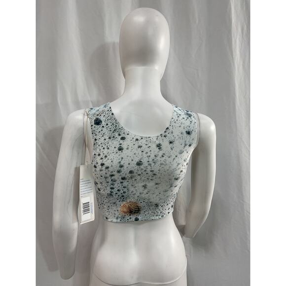 Di Petsa 'Sea Foam' Blue Crop Top Size M - NWT - Picture 3 of 5